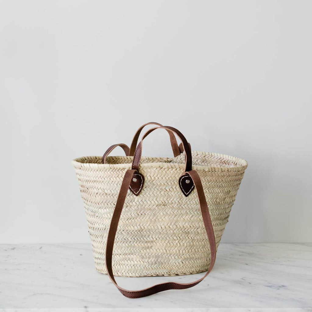HandmadeBestSeller - STRAW BAG Handmade with leather - French market bag