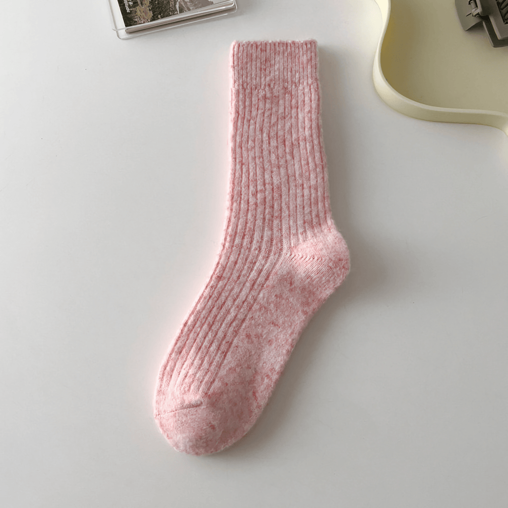 Happy Knits - Solid Cashmere Warm Socks & Striped Wool Socks for Winter No.2