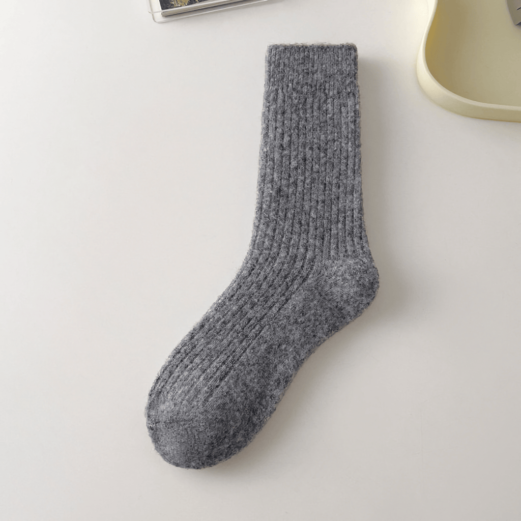 Happy Knits - Solid Cashmere Warm Socks & Striped Wool Socks for Winter No.4