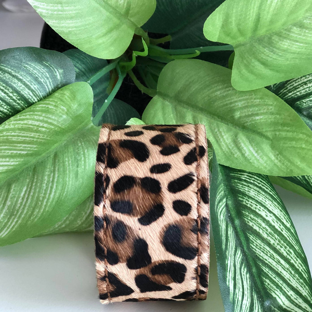 Hydestyle London - Leather Pony Hair Cuff/Bracelet - Leopard