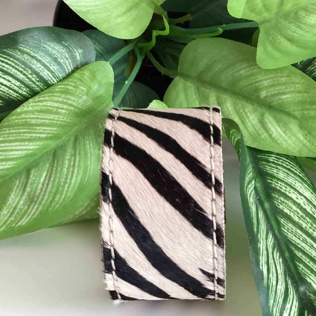Hydestyle London - Leather Pony Hair Cuff/Bracelet - Zebra