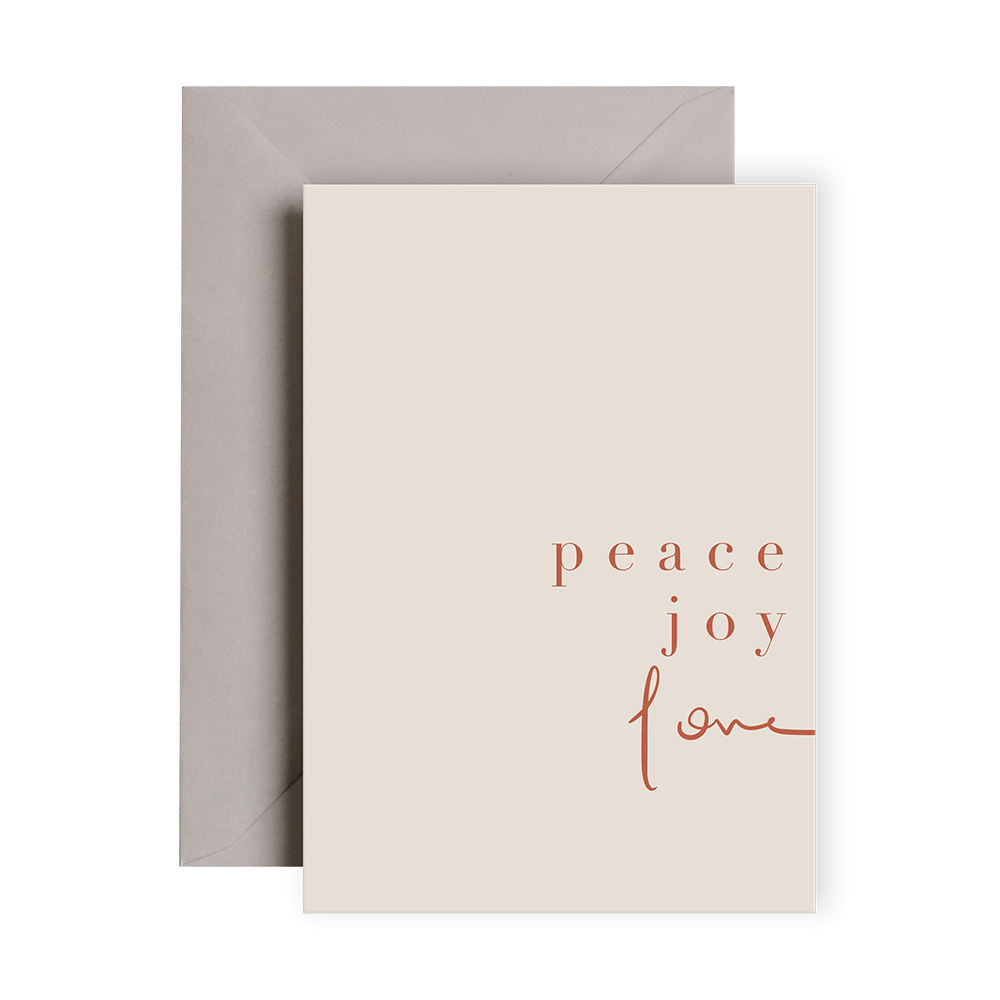 I am Roxanne - Peace Joy Love Christmas Card | Seasonal Card | Holiday