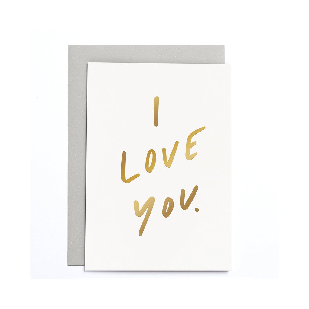 I Love You Small Card - Wedding Anniversary Valentine's Day 90 x 120 mm