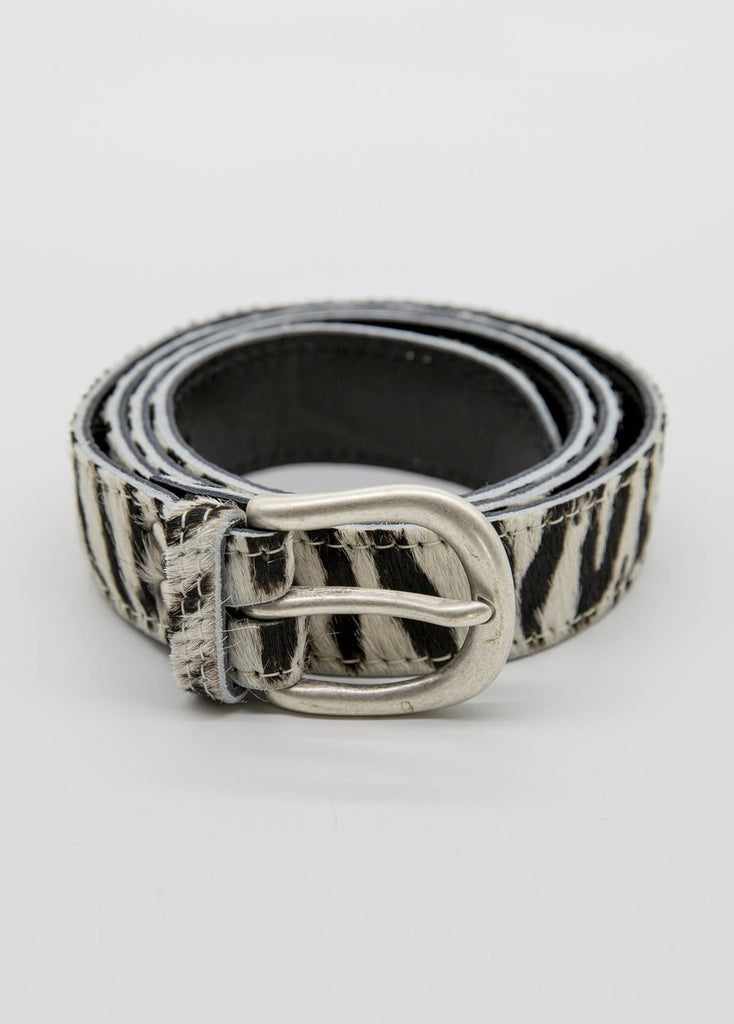 Leather Belt Zebra