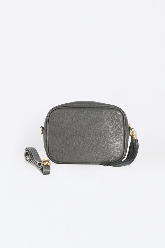 Leather Cross Body Bag Various Colours Dark Grey