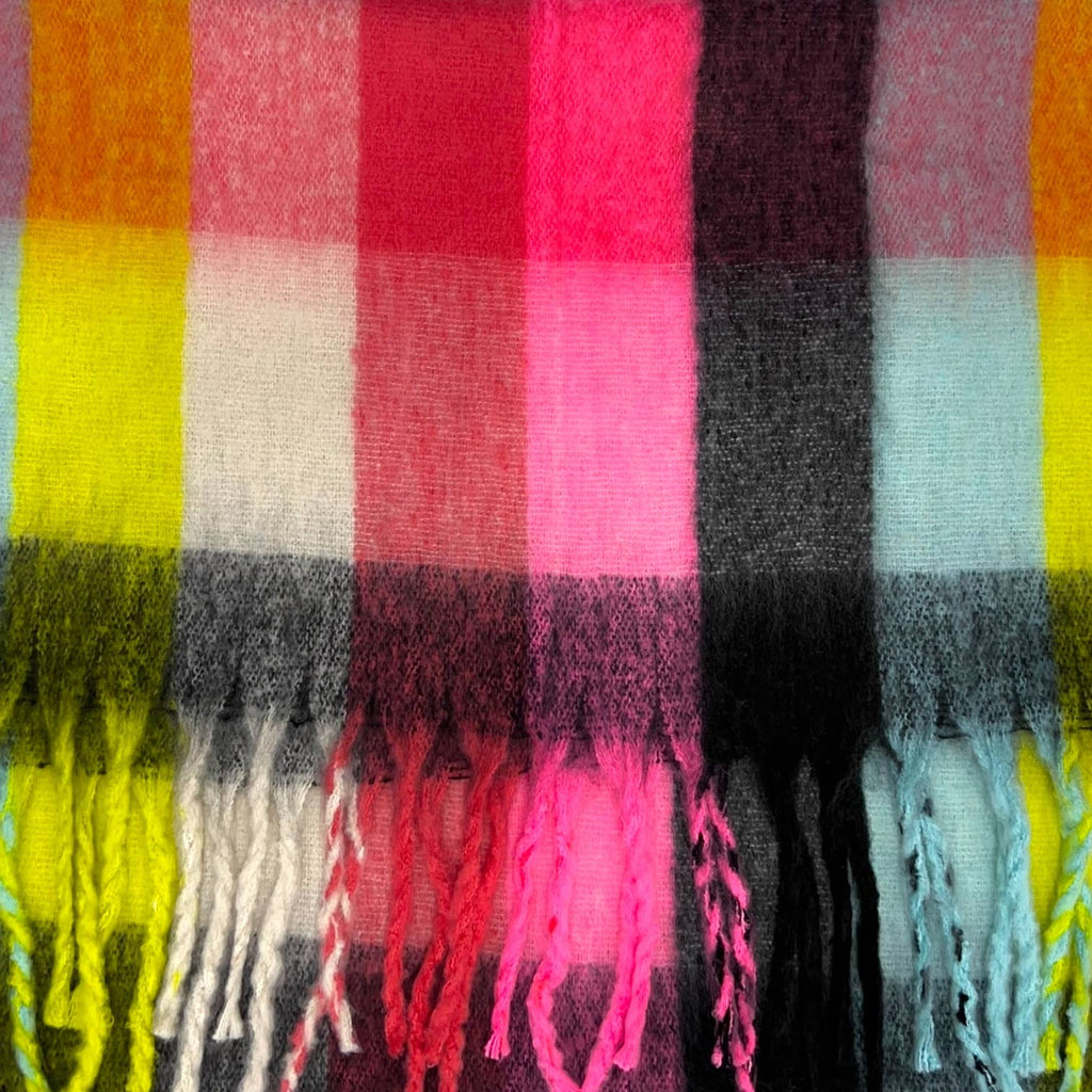 London Scarves - Extra Long multi fluffy blanket wool blend