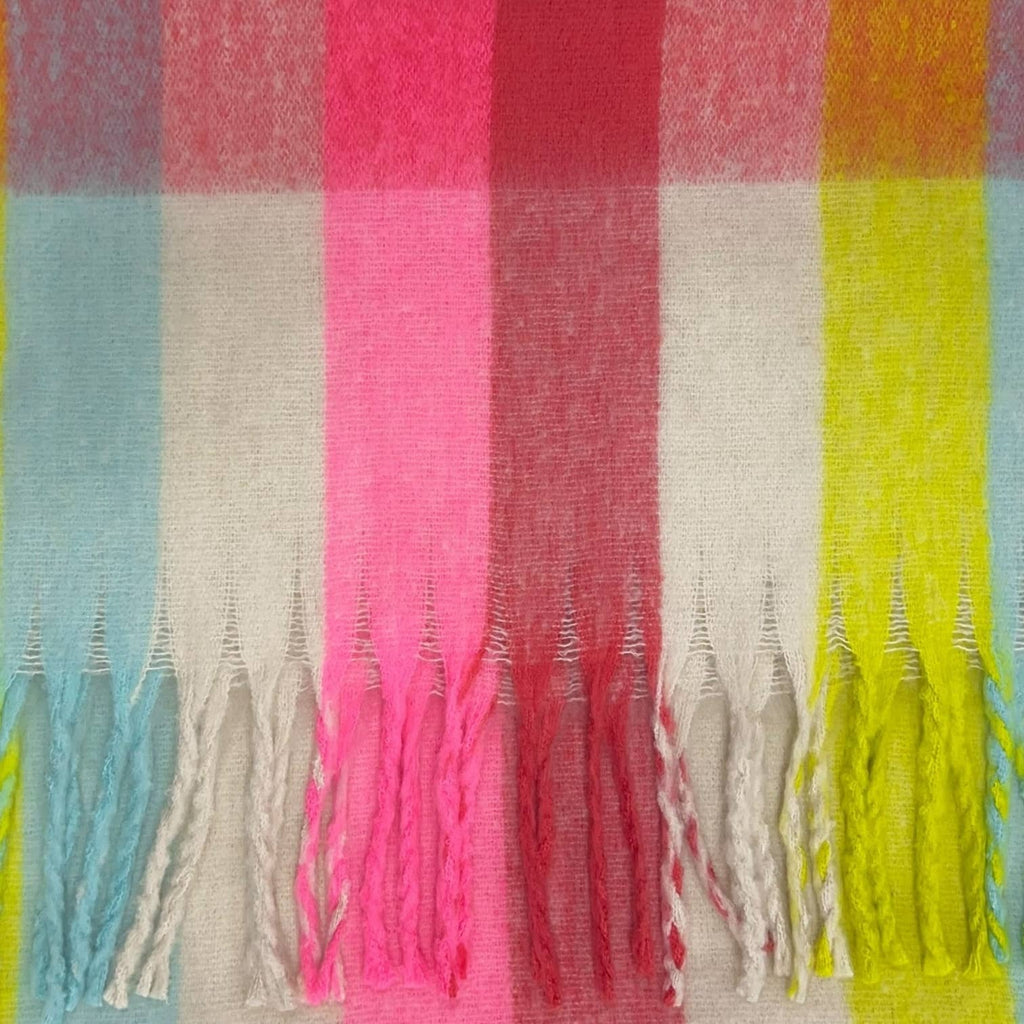 London Scarves - Extra Long multi fluffy blanket wool blend