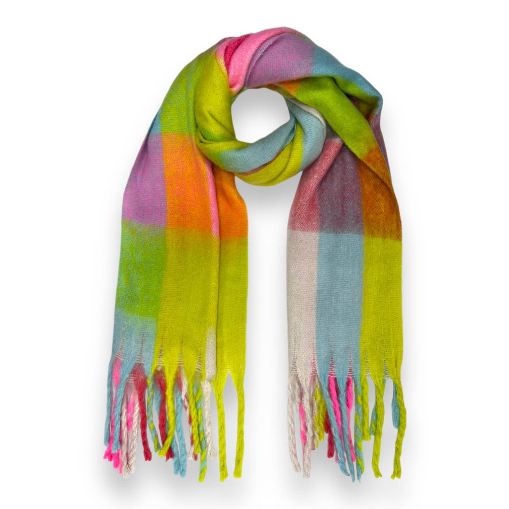 London Scarves - Extra Long multi fluffy blanket wool blend