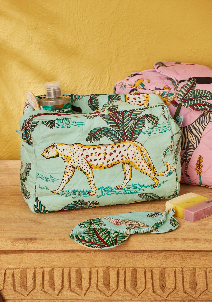 Namaste - Jungle Print Wash Bag Jade(JA)