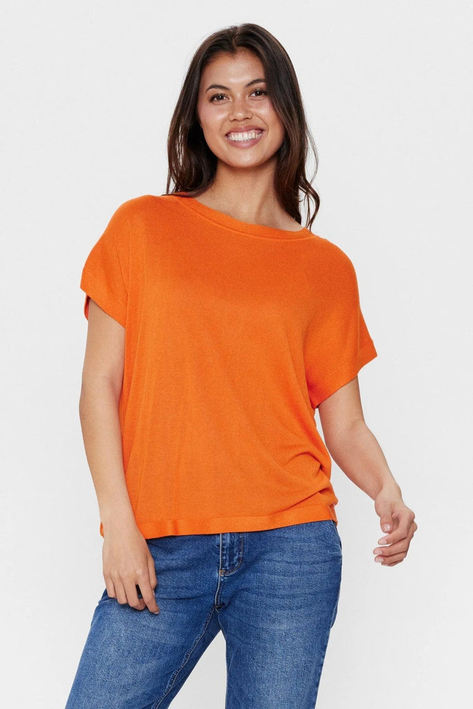 Numph Boxy Knit Bright Orange