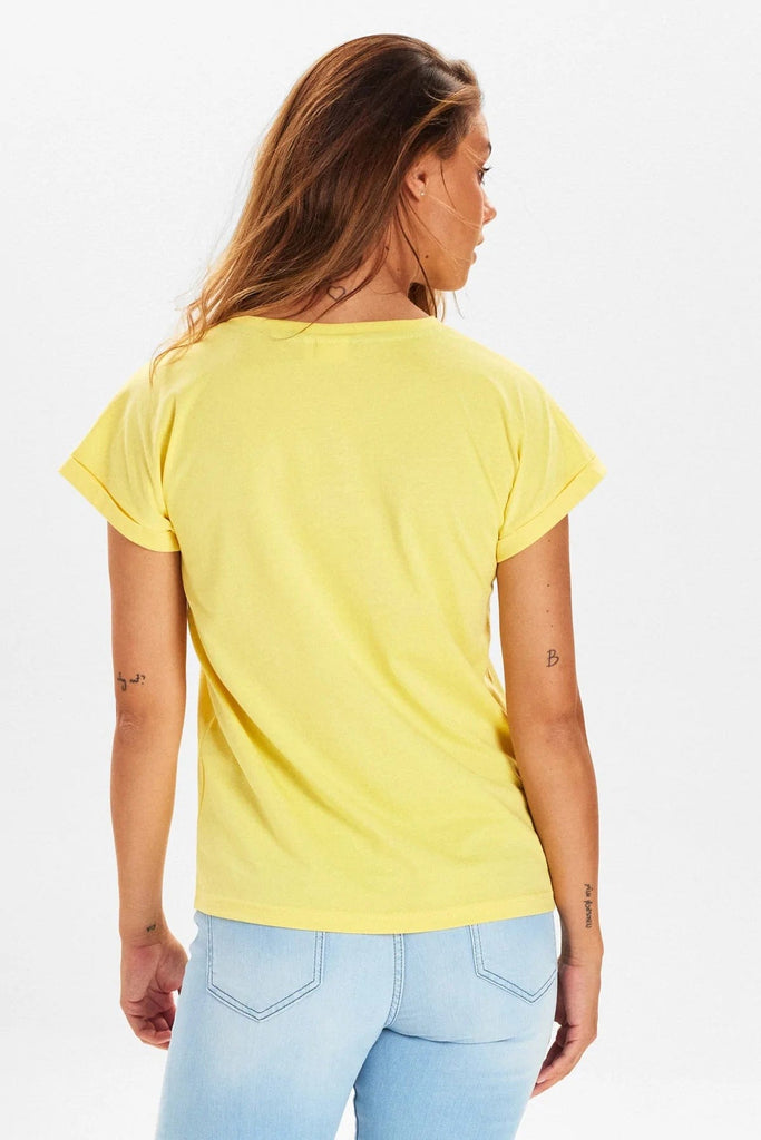 Numph Cotton T Shirt Lemon Drop