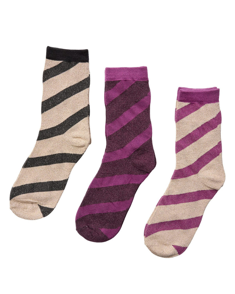 Numph Stripe Ankle Boxed Socks Multi
