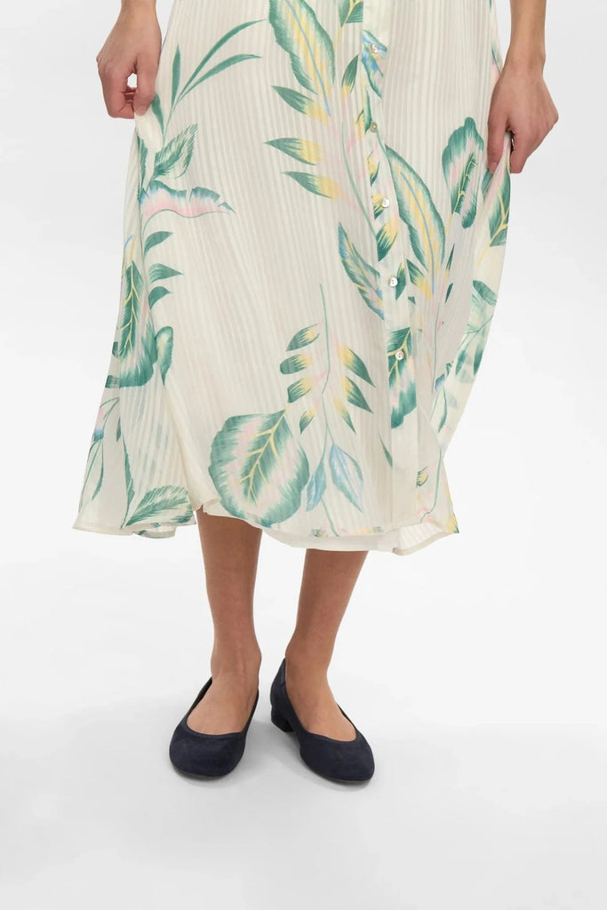 Numph Tropical Print Button Through Dress Multi