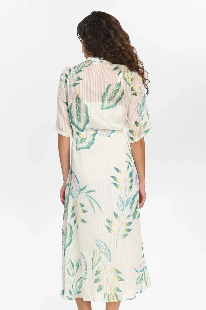 Numph Tropical Print Button Through Dress Multi