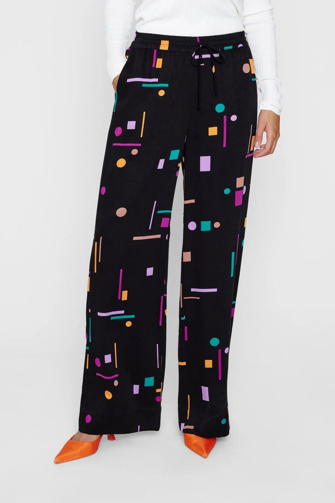 Numph Wide Leg Printed Trousers Multi