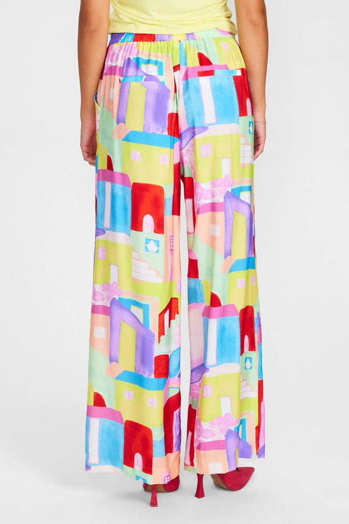 Numph Wide Leg Printed Trousers Multi