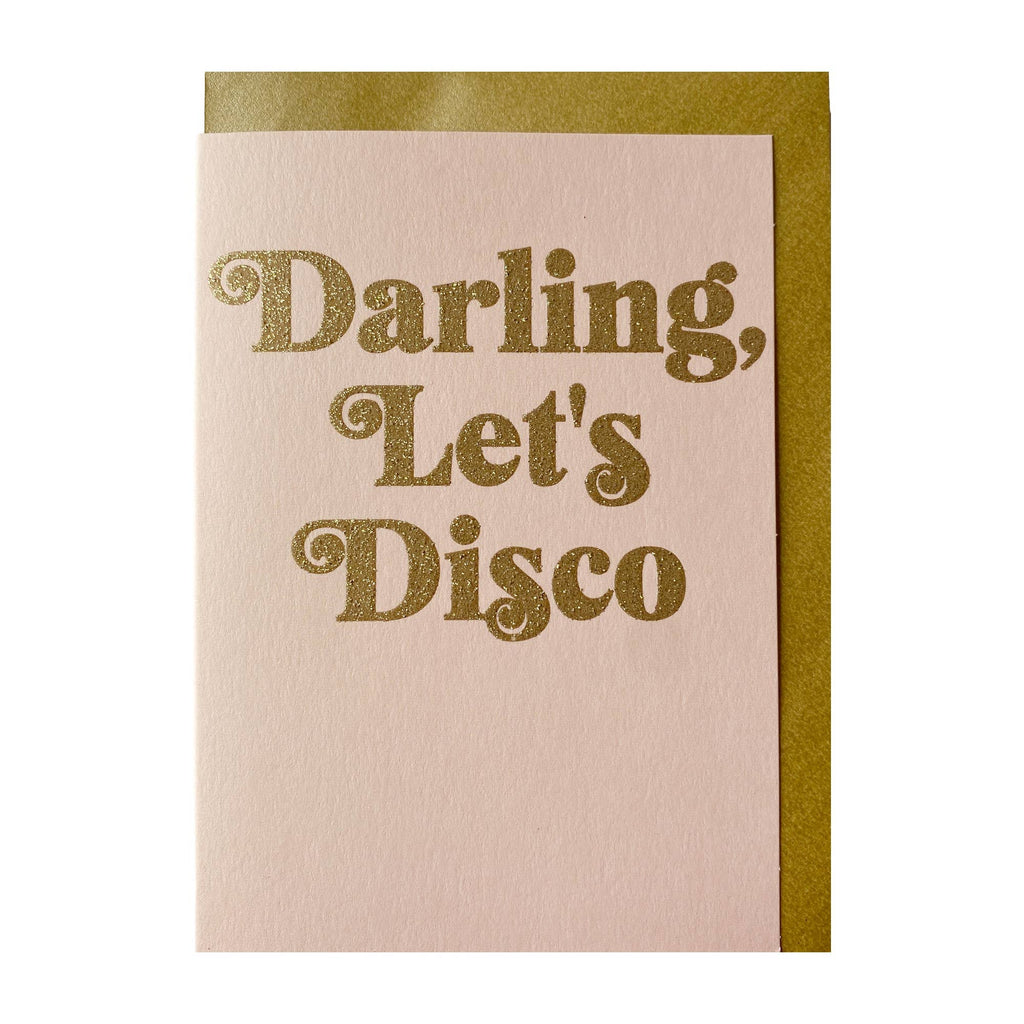 Oh Squirrel - 'Darling, Let's Disco' Card with Biodegradable Glitter Cellophane