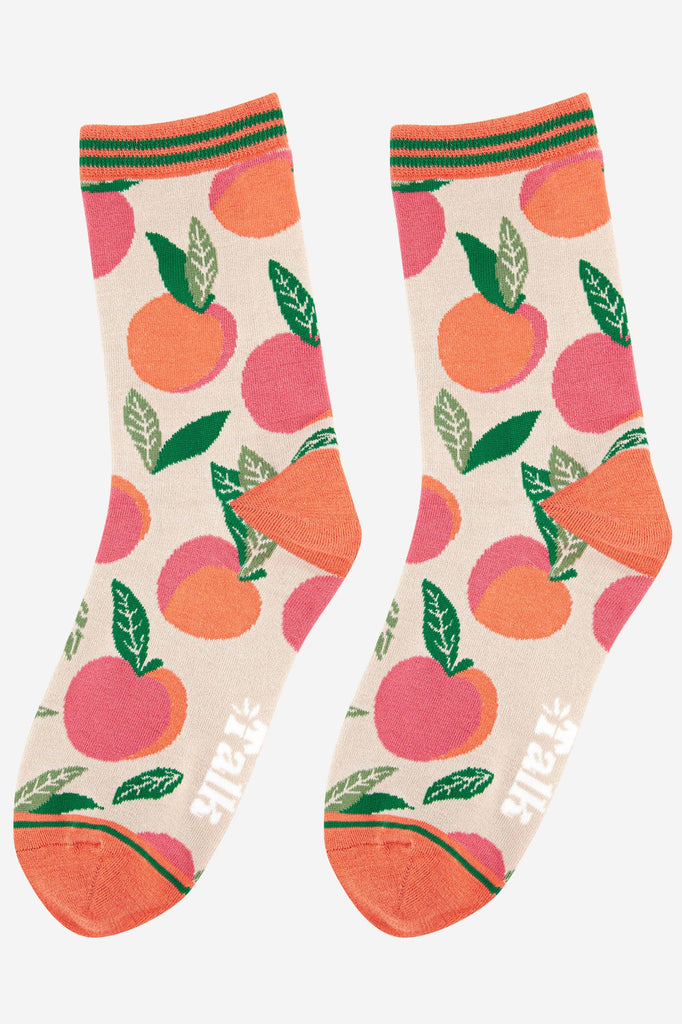 Peach Print Bamboo Socks Multi UK 3-7 | EU 36-40