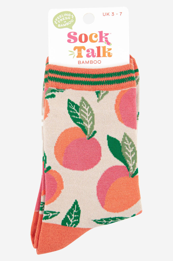 Peach Print Bamboo Socks Multi UK 3-7 | EU 36-40