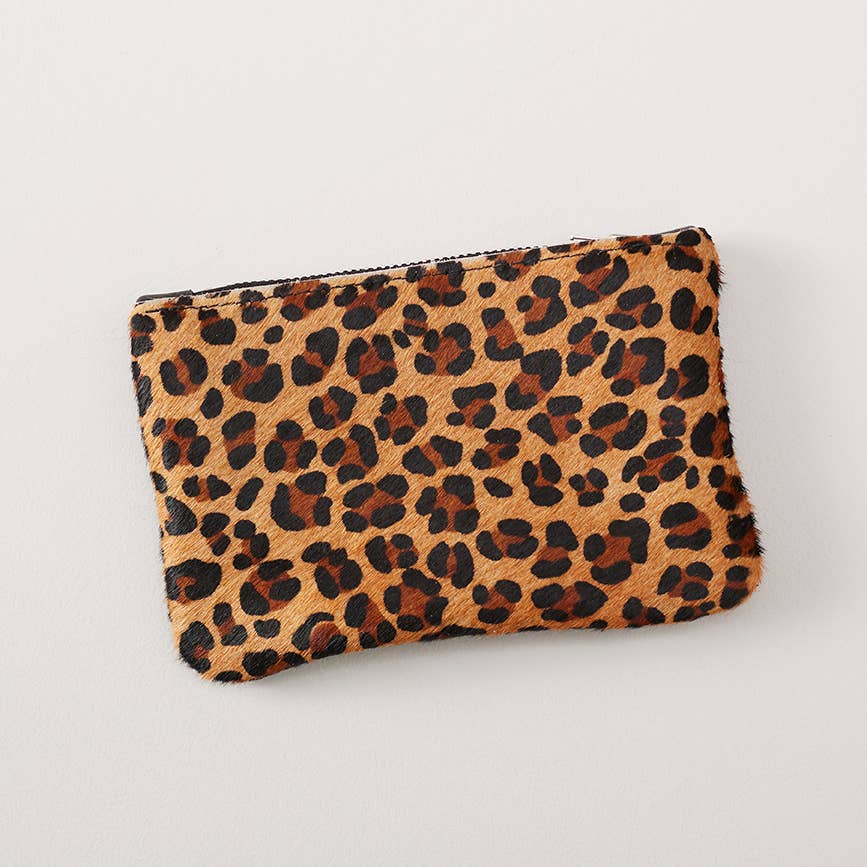 Rhe Amore - Leopard Print Leather Zipped Purse - Mini Leopard Mini Leopard
