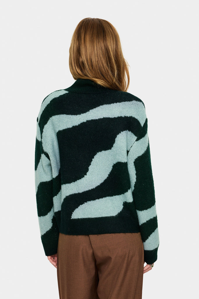 Saint Tropez Abstract Jumper Green
