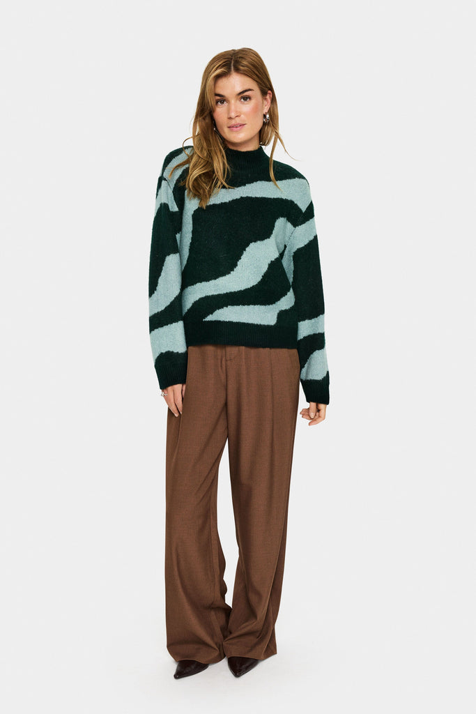 Saint Tropez Abstract Jumper Green