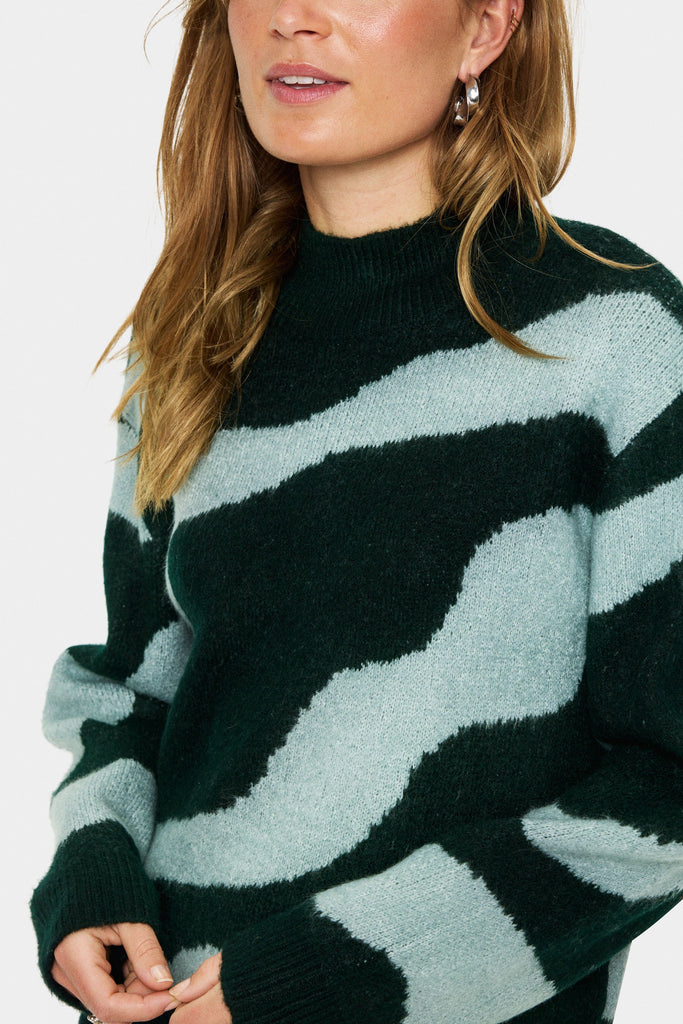 Saint Tropez Abstract Jumper Green