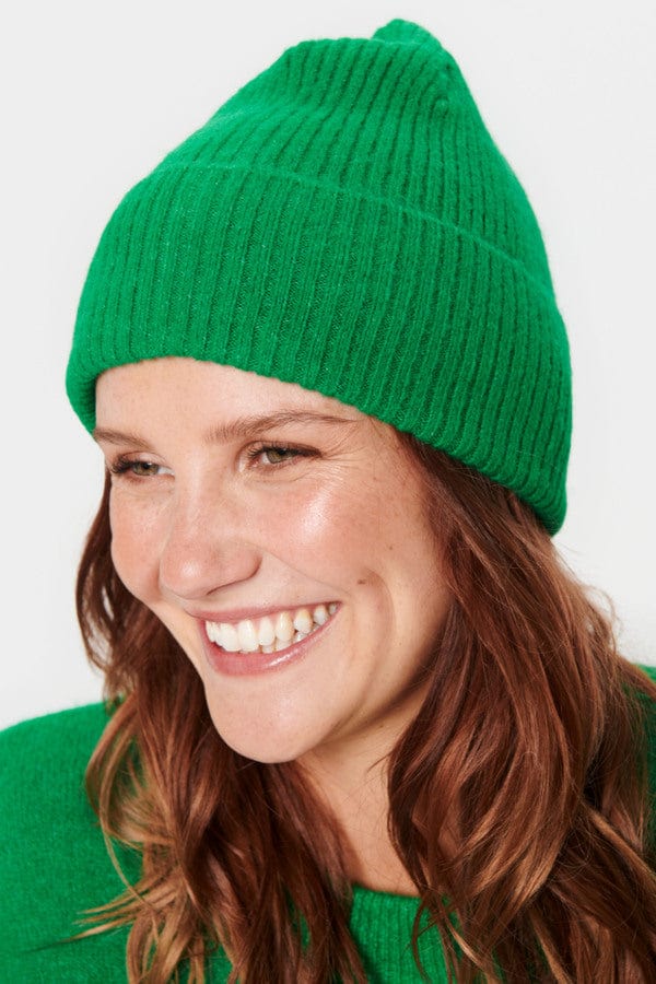 Saint Tropez Beanie Hat Bright Green