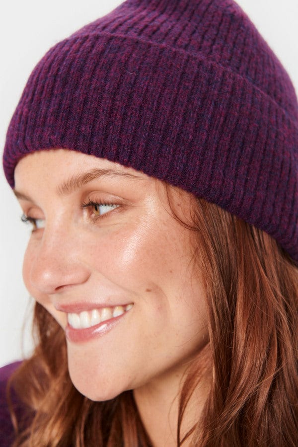 Saint Tropez Beanie Hat Purple