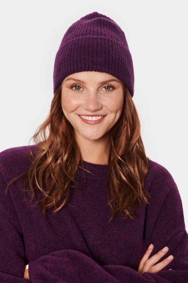 Saint Tropez Beanie Hat Purple