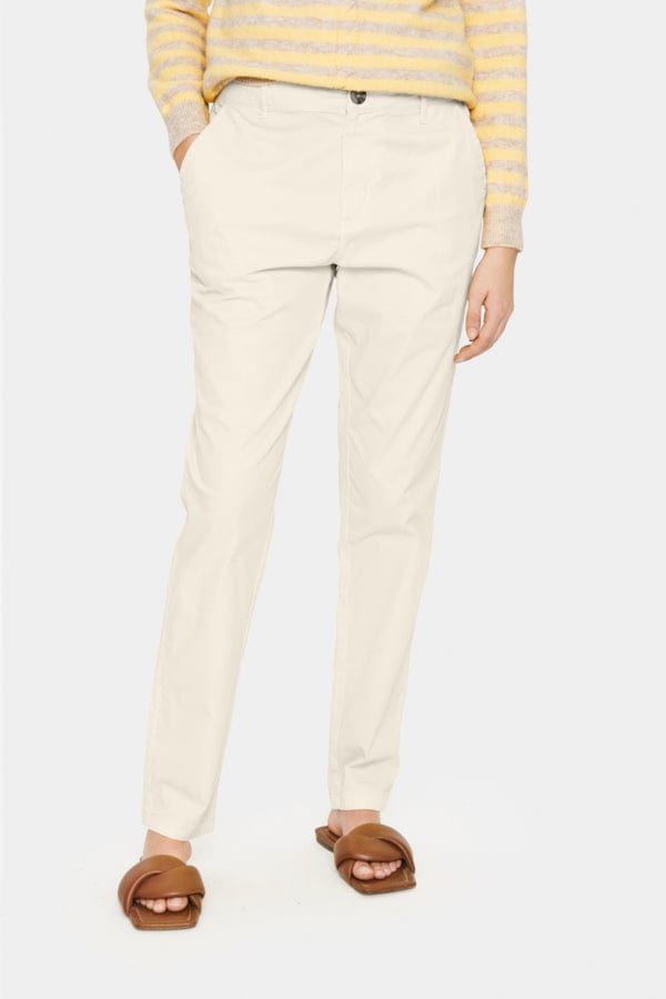 Saint Tropez Cotton Chinos Ice White