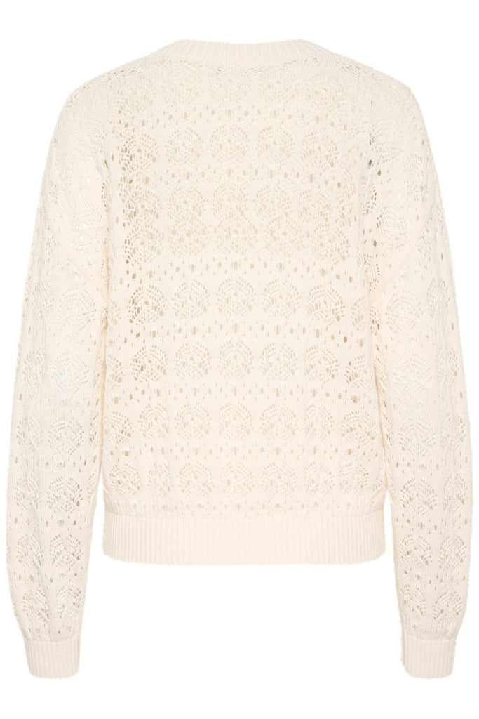 Saint Tropez Crochet Fine Cotton Knit Ivory
