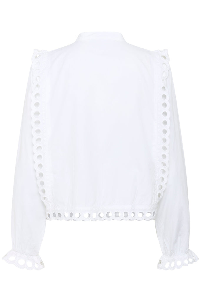 Saint Tropez Embroidered Detail Bloue White
