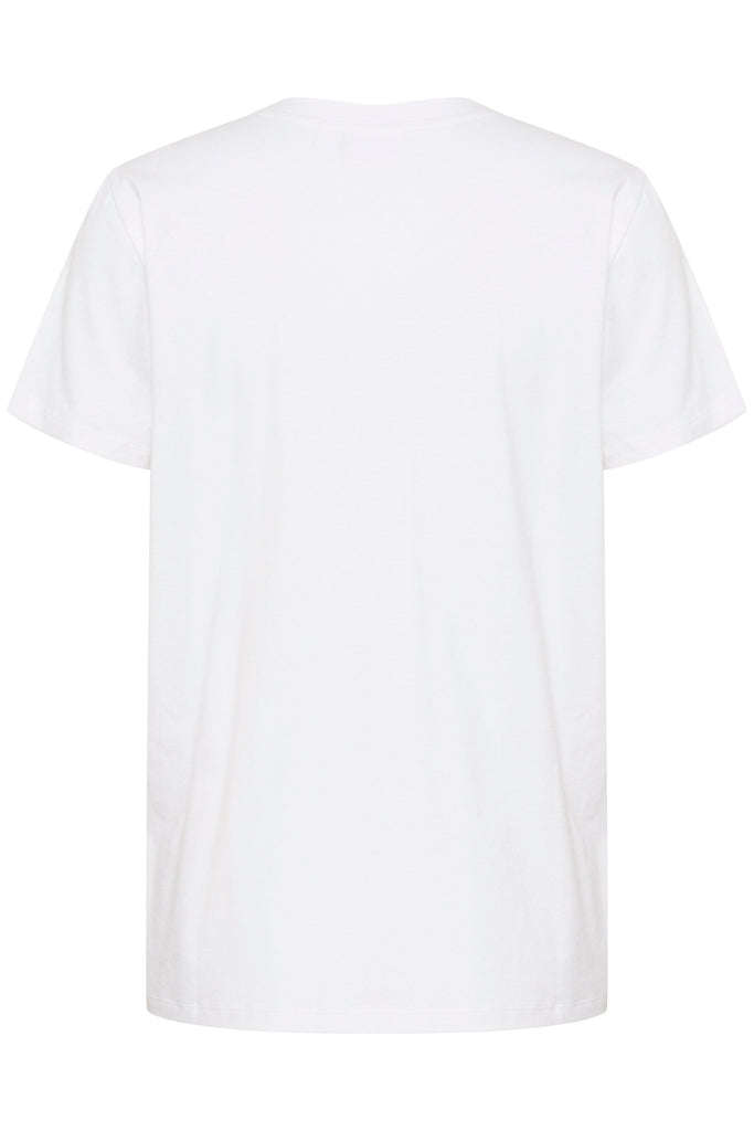 Saint Tropez Embroidered Sunset Tee White Orange