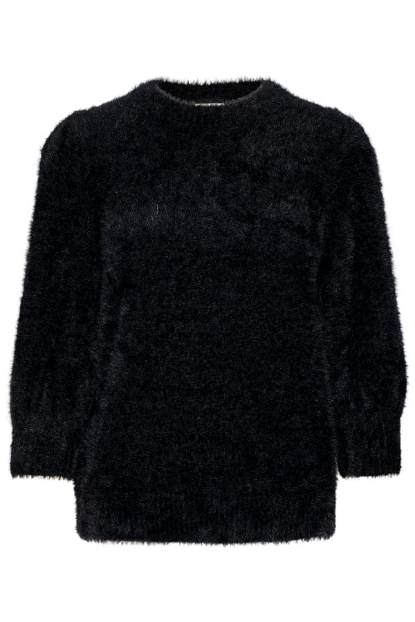 Saint Tropez Fluffy Short Jumper Black