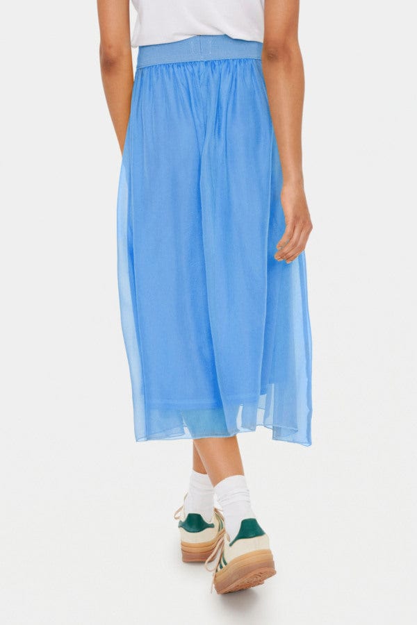 Saint Tropez Layered Midi Skirt Blue