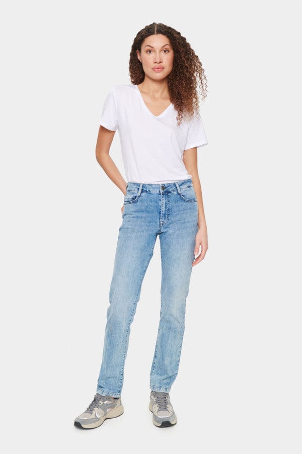 Saint Tropez Mom Jeans Medium Blue