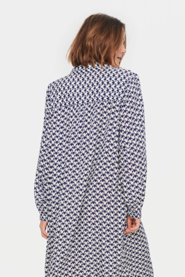 Saint Tropez Printed Shirt Dress Blue White