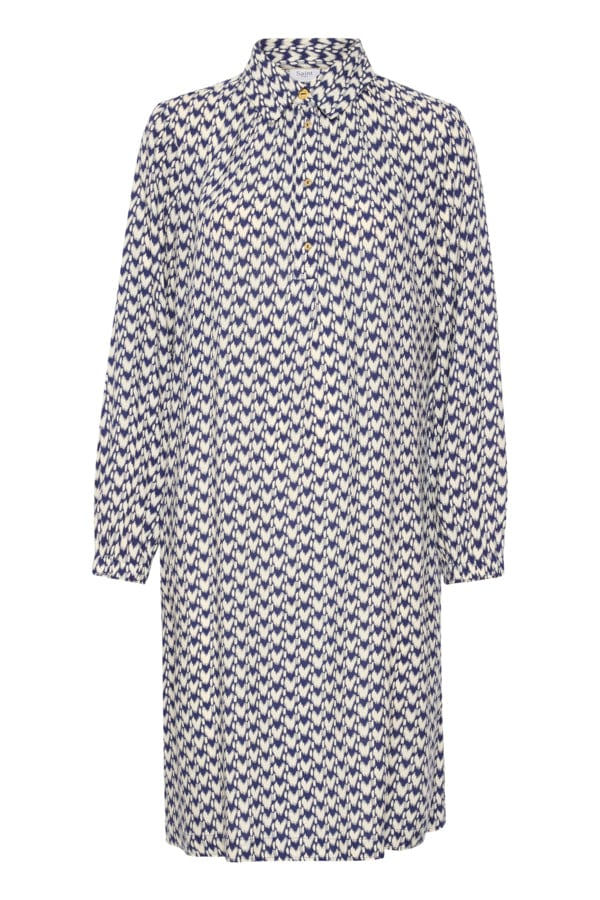 Saint Tropez Printed Shirt Dress Blue White