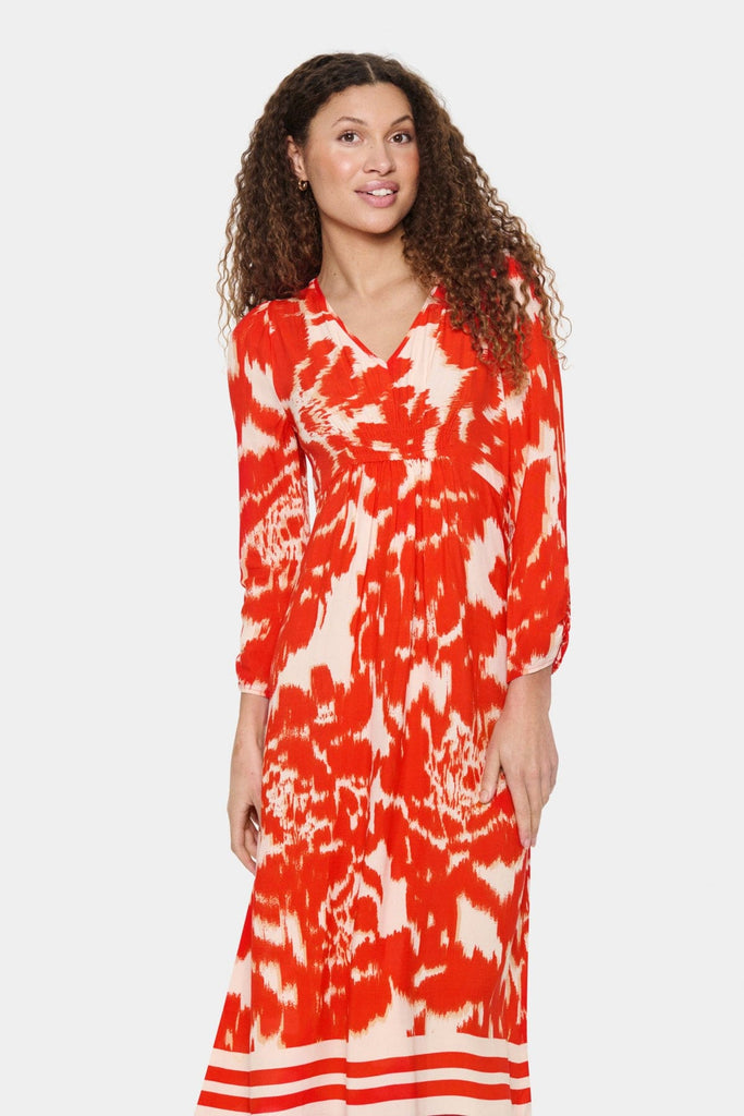 Saint Tropez Printed V Neck Midi Dress Multi