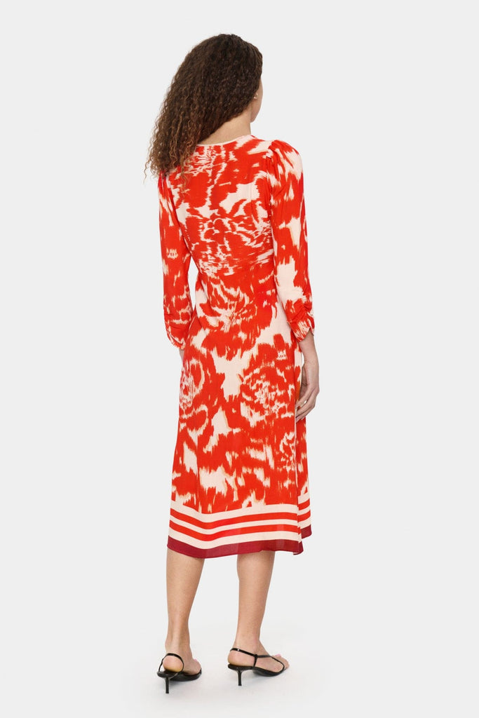 Saint Tropez Printed V Neck Midi Dress Multi