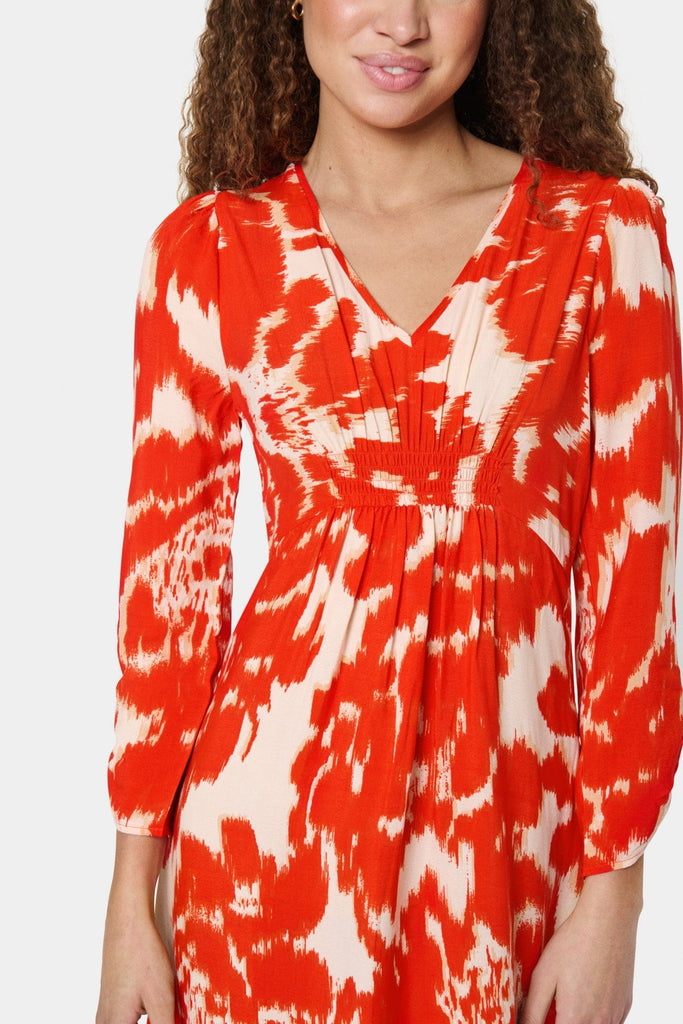 Saint Tropez Printed V Neck Midi Dress Multi