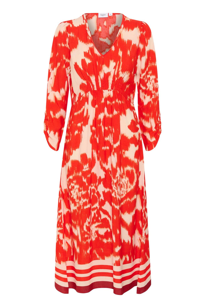 Saint Tropez Printed V Neck Midi Dress Multi