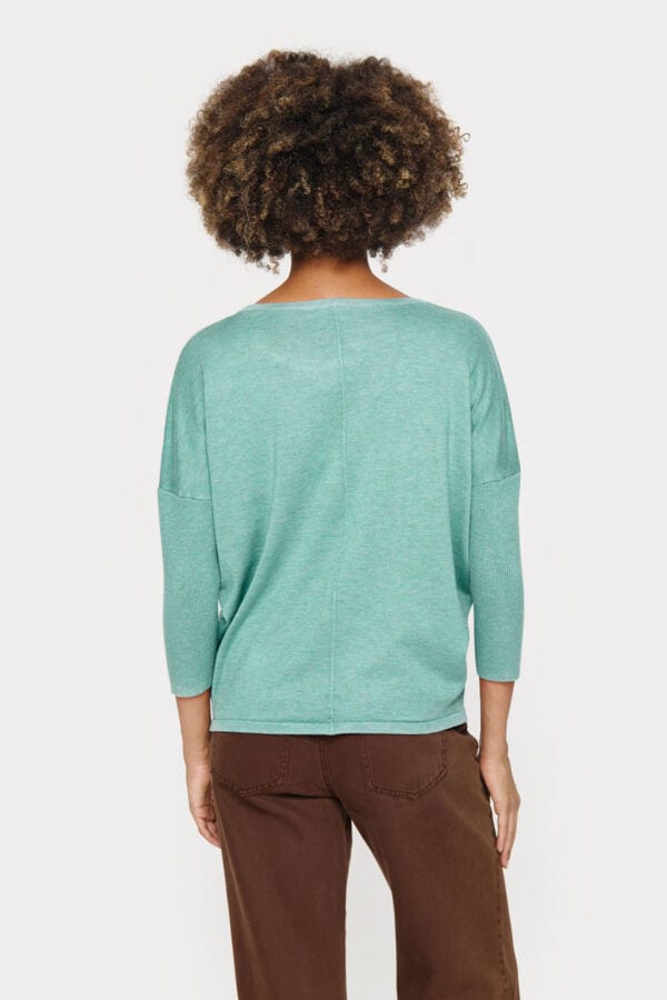 Saint Tropez Relaxed Lightweight Jumper Duck Egg Blue