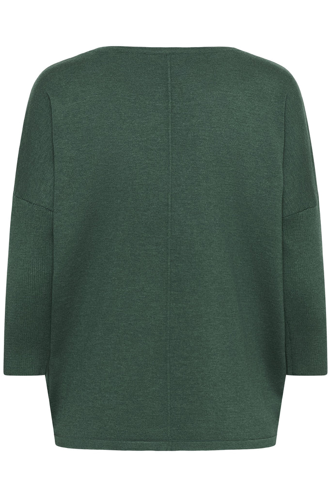 Saint Tropez Relaxed Lightweight Jumper Forest Green