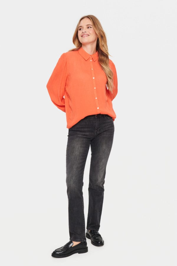 Saint Tropez Simple Blouse Bright Orange