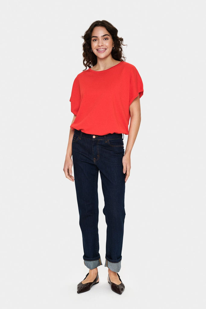 Saint Tropez Sleeveless Light Knit Red