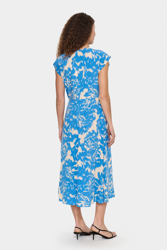 Saint Tropez Smoked Dress Blue White