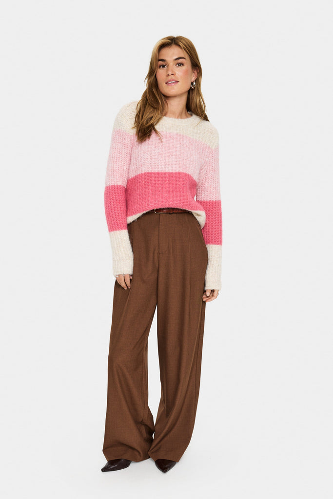 Saint Tropez Stripe Crew Neck Jumper Multi