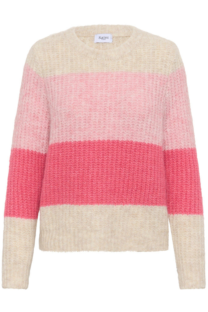 Saint Tropez Stripe Crew Neck Jumper Multi